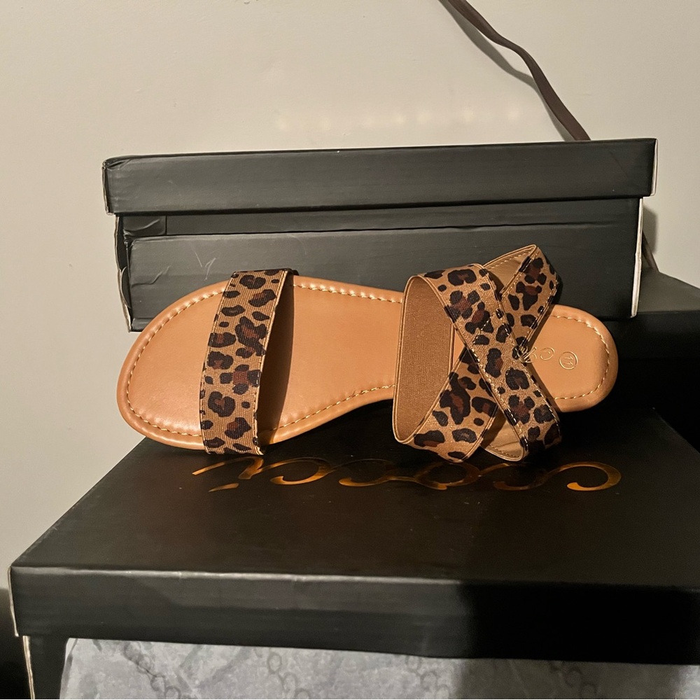 Leopard sandals